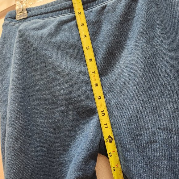 Uniqlo Pile Lined Jersey Pants Denim Blue Sweatpants Jeans - Picture 7 of 7